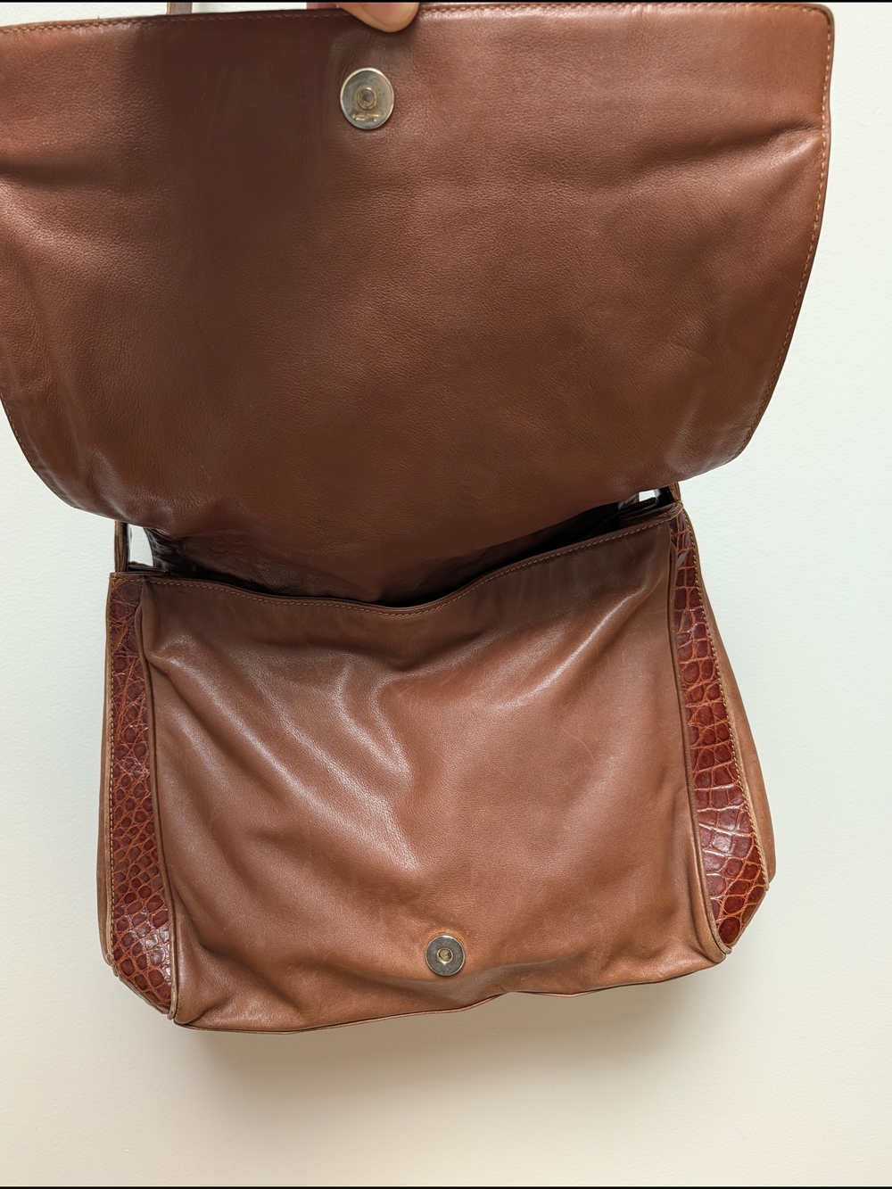 Vintage De Vecchi Genuine American Alligator Leather Shoulder Bag Made in Italy - Picture 4 of 8